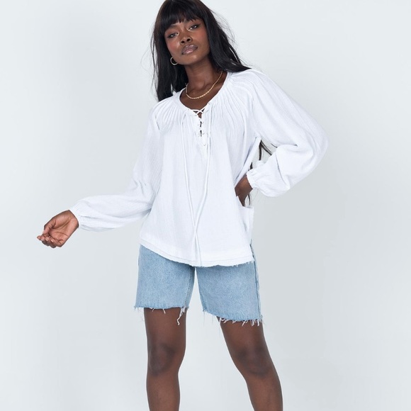 Princess Polly Rachel Top White NWT | sizes 2 and 4 - Picture 2 of 11